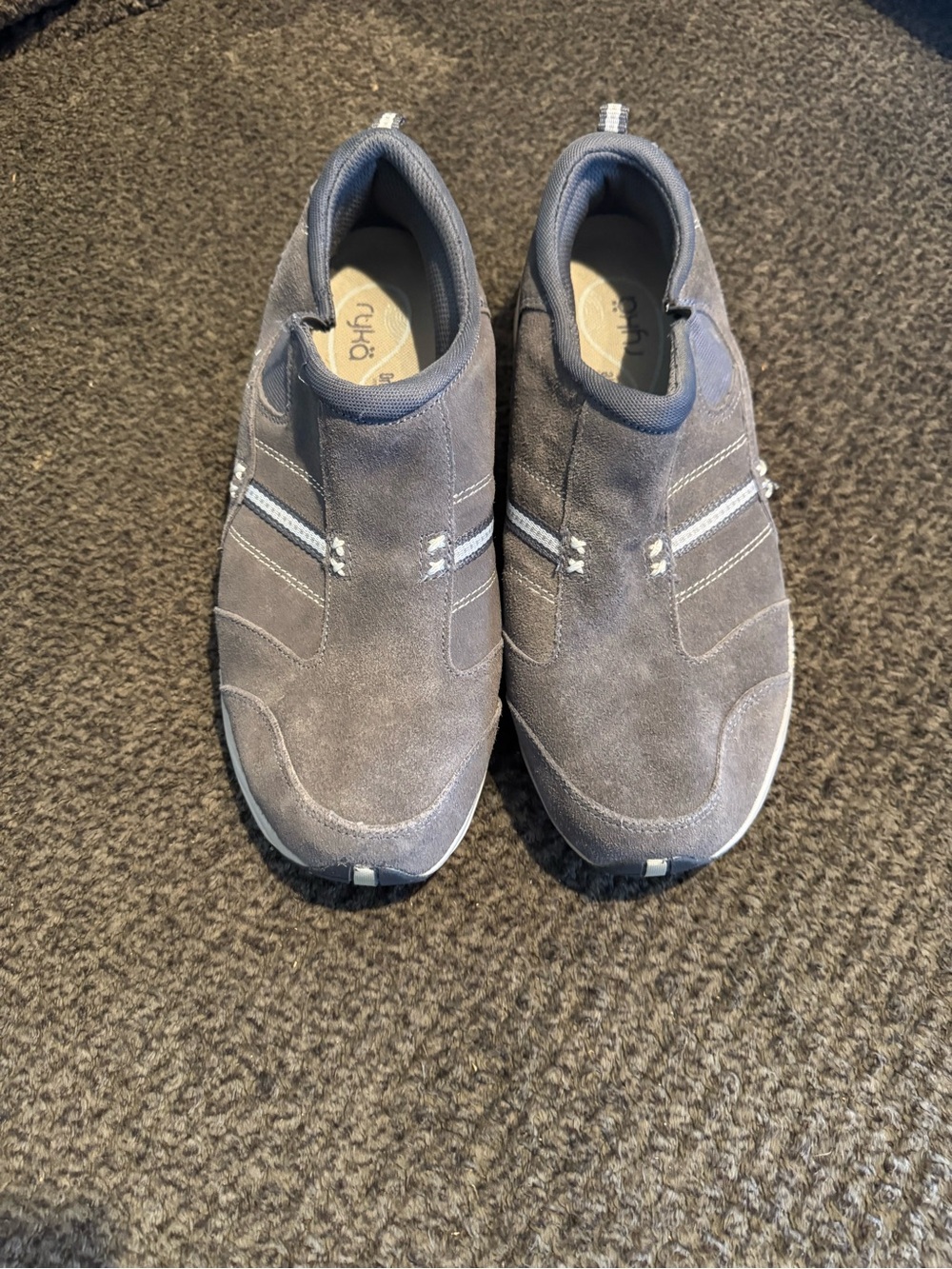 Ryka Gray Slip-On Suede Women's Sneakers